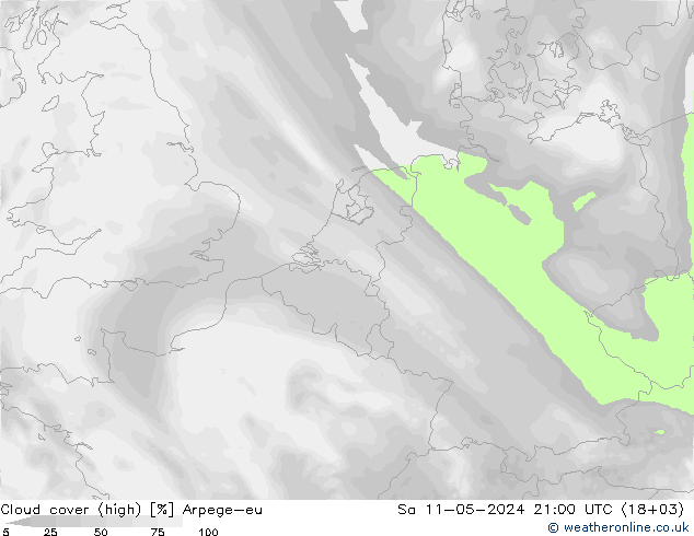 nuvens (high) Arpege-eu Sáb 11.05.2024 21 UTC