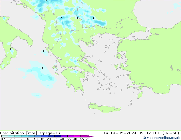 Yağış Arpege-eu Sa 14.05.2024 12 UTC