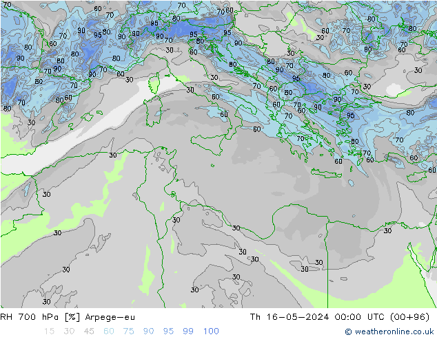 700 hPa Nispi Nem Arpege-eu Per 16.05.2024 00 UTC