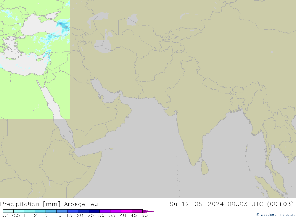降水 Arpege-eu 星期日 12.05.2024 03 UTC