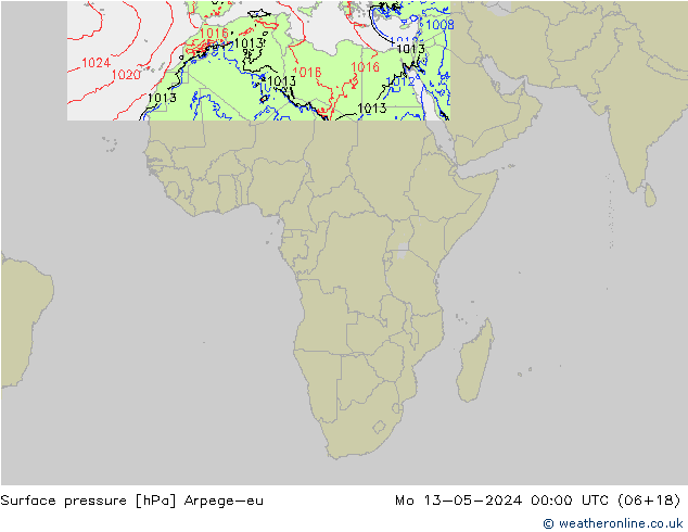 ciśnienie Arpege-eu pon. 13.05.2024 00 UTC