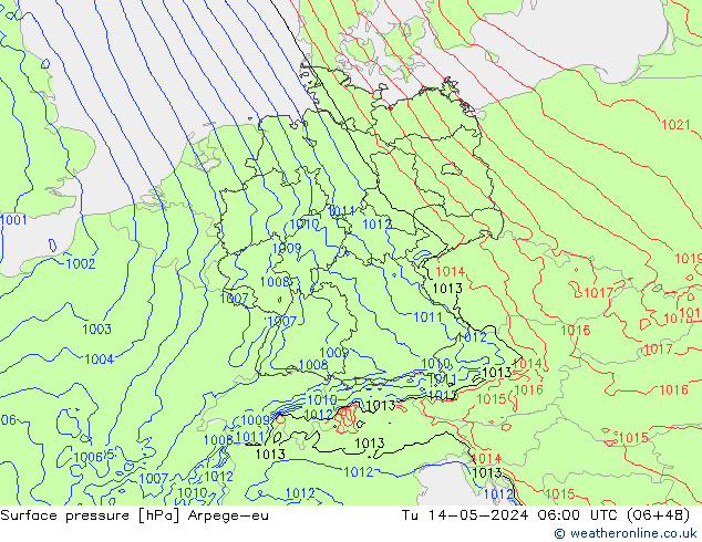 pression de l'air Arpege-eu mar 14.05.2024 06 UTC