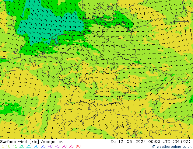 风 10 米 Arpege-eu 星期日 12.05.2024 09 UTC