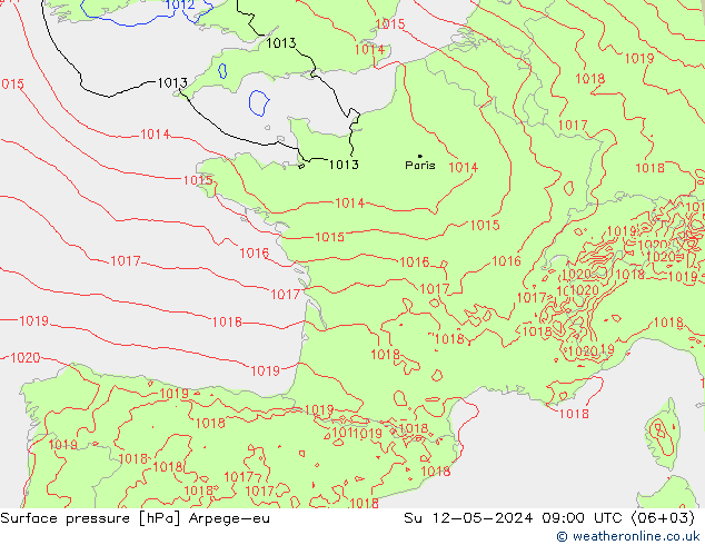 Bodendruck Arpege-eu So 12.05.2024 09 UTC