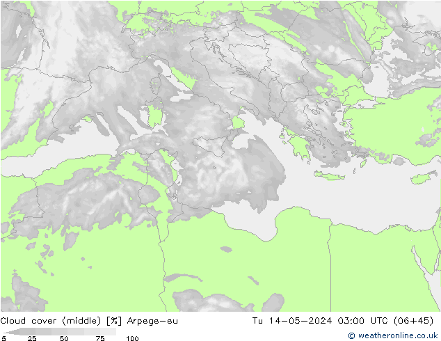 облака (средний) Arpege-eu вт 14.05.2024 03 UTC