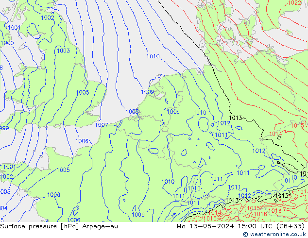 ciśnienie Arpege-eu pon. 13.05.2024 15 UTC