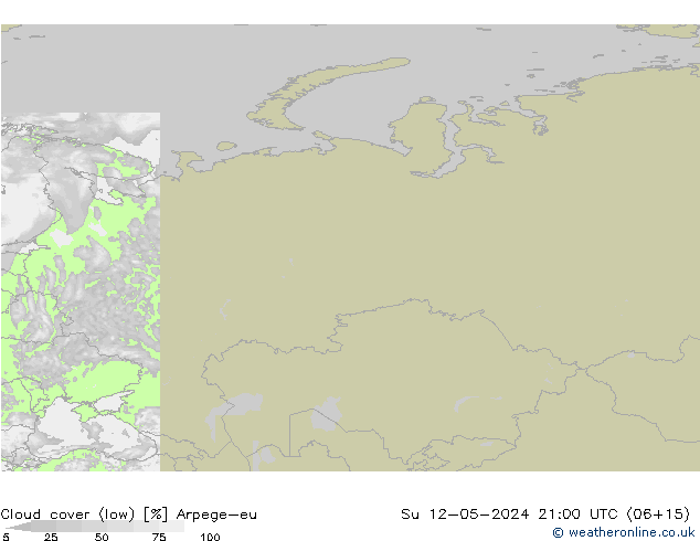 облака (низкий) Arpege-eu Вс 12.05.2024 21 UTC