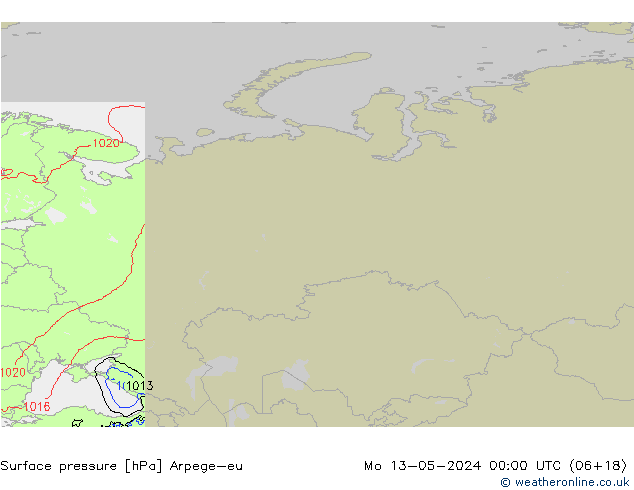 Luchtdruk (Grond) Arpege-eu ma 13.05.2024 00 UTC