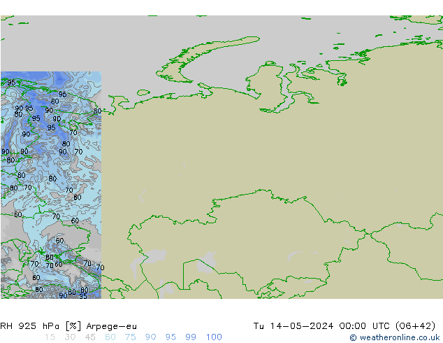 RV 925 hPa Arpege-eu di 14.05.2024 00 UTC