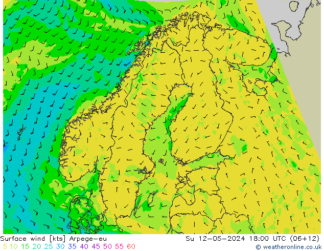 Vent 10 m Arpege-eu dim 12.05.2024 18 UTC