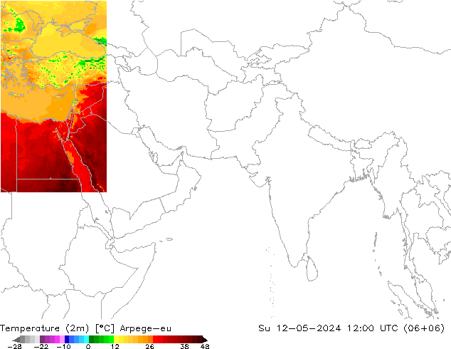 温度图 Arpege-eu 星期日 12.05.2024 12 UTC