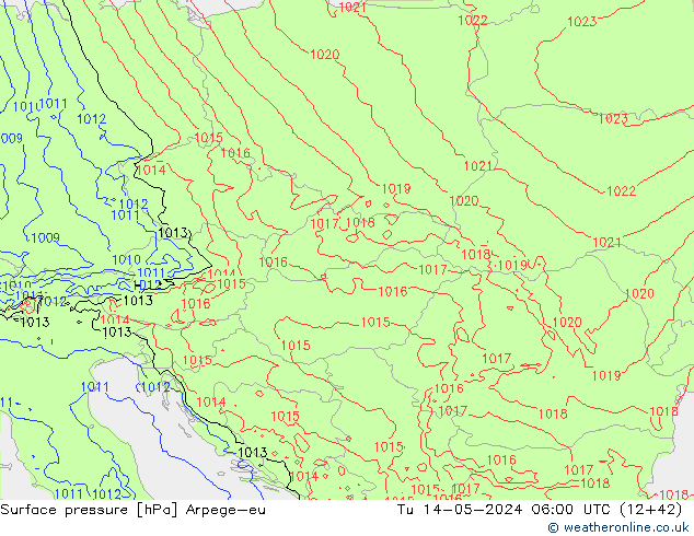 Luchtdruk (Grond) Arpege-eu di 14.05.2024 06 UTC