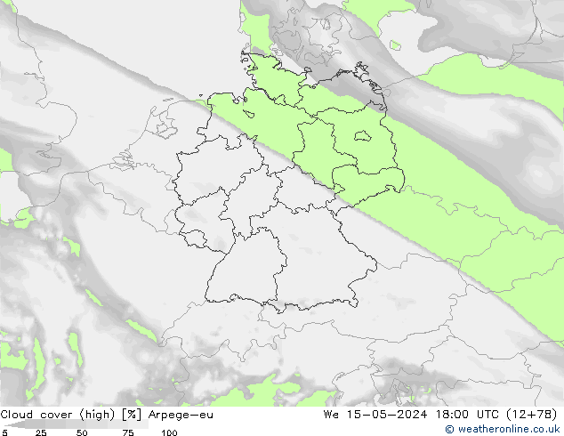 nuvens (high) Arpege-eu Qua 15.05.2024 18 UTC