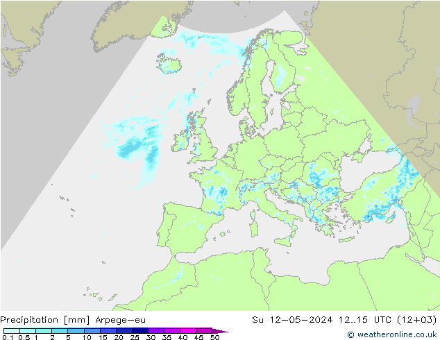 降水 Arpege-eu 星期日 12.05.2024 15 UTC