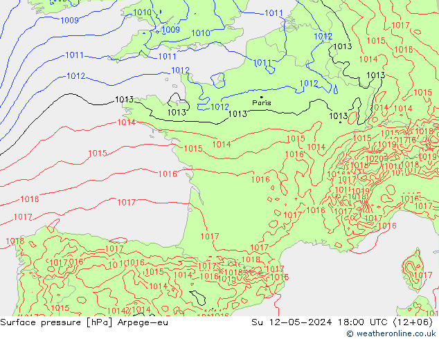 Bodendruck Arpege-eu So 12.05.2024 18 UTC