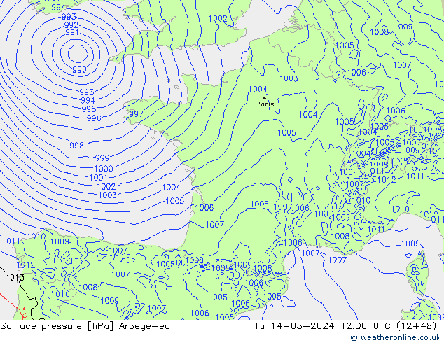 pression de l'air Arpege-eu mar 14.05.2024 12 UTC