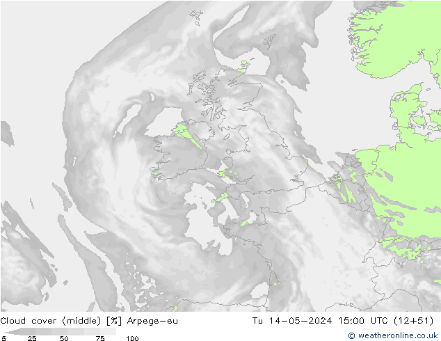 Bewolking (Middelb.) Arpege-eu di 14.05.2024 15 UTC