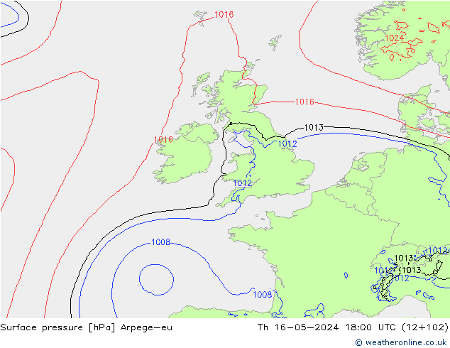 ciśnienie Arpege-eu czw. 16.05.2024 18 UTC