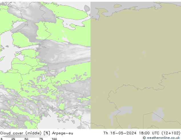 облака (средний) Arpege-eu чт 16.05.2024 18 UTC