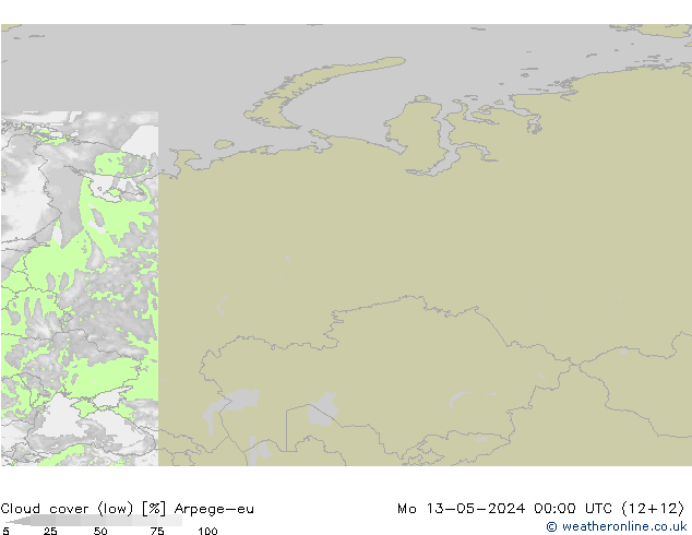 Wolken (tief) Arpege-eu Mo 13.05.2024 00 UTC