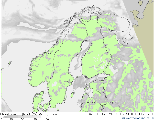 облака (низкий) Arpege-eu ср 15.05.2024 18 UTC