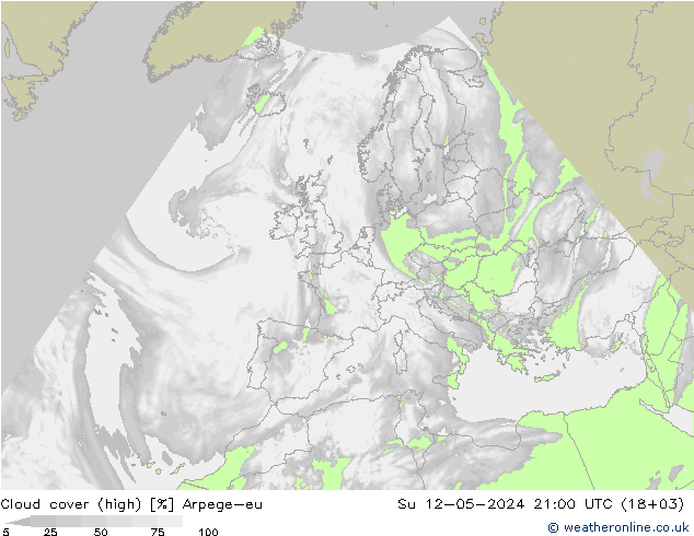 Wolken (hohe) Arpege-eu So 12.05.2024 21 UTC