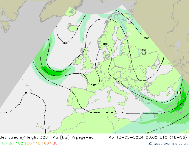 高速氣流 Arpege-eu 星期一 13.05.2024 00 UTC