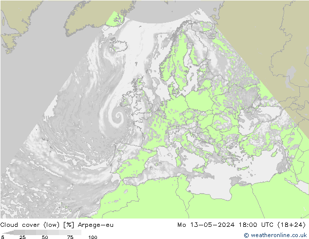 云 (低) Arpege-eu 星期一 13.05.2024 18 UTC