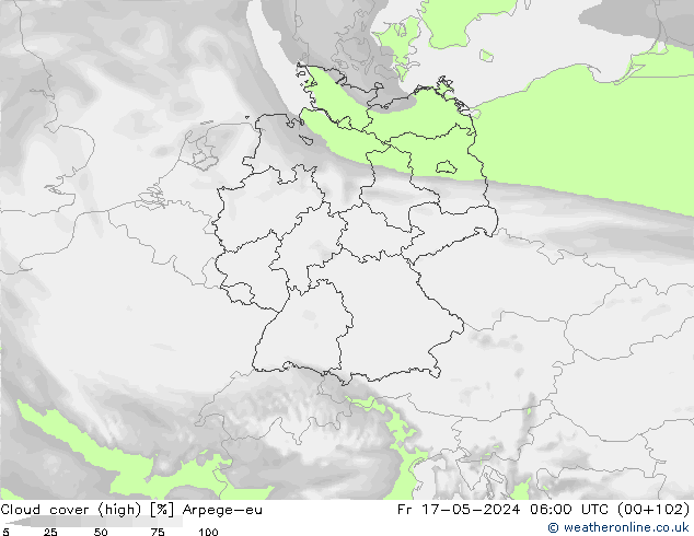 Nubes altas Arpege-eu vie 17.05.2024 06 UTC