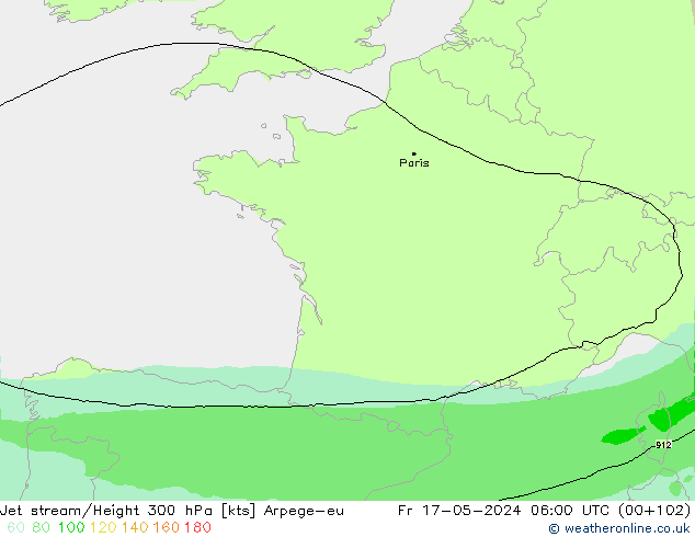 Jet Akımları Arpege-eu Cu 17.05.2024 06 UTC