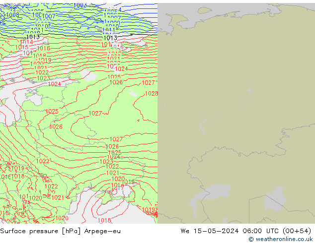 Yer basıncı Arpege-eu Çar 15.05.2024 06 UTC