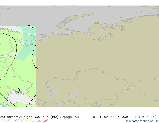 Prąd strumieniowy Arpege-eu wto. 14.05.2024 00 UTC