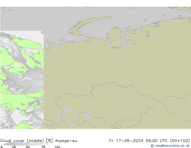 Bewolking (Middelb.) Arpege-eu vr 17.05.2024 06 UTC