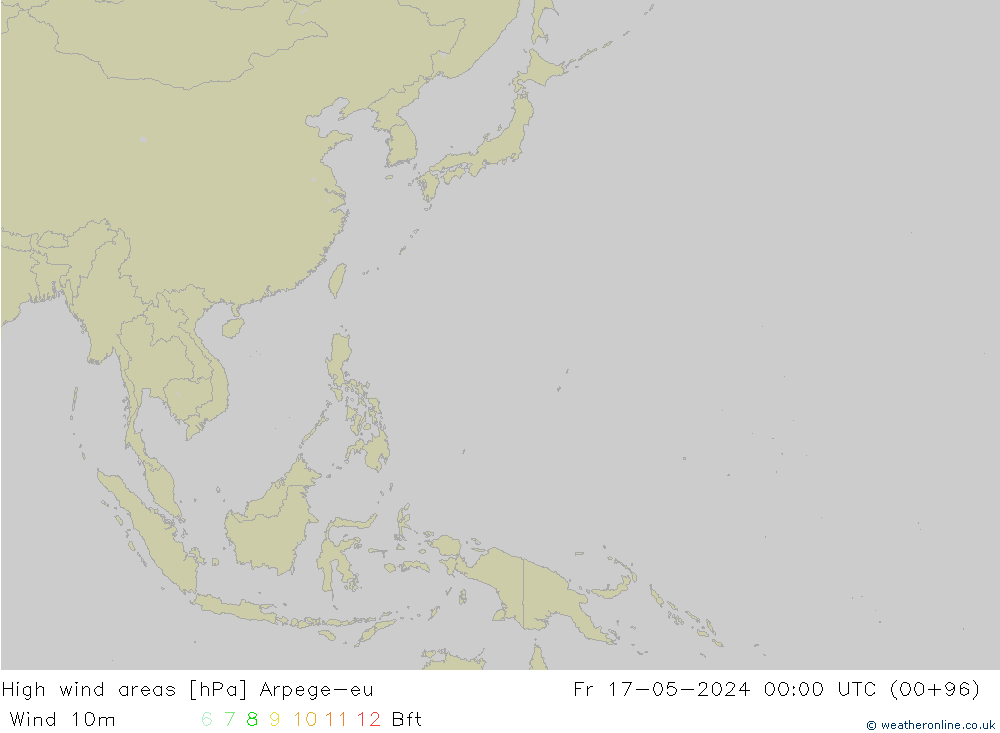 yüksek rüzgarlı alanlar Arpege-eu Cu 17.05.2024 00 UTC