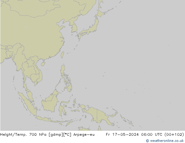 Height/Temp. 700 hPa Arpege-eu Fr 17.05.2024 06 UTC
