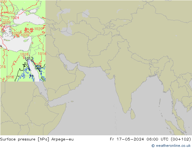 Surface pressure Arpege-eu Fr 17.05.2024 06 UTC