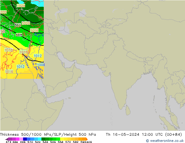 Thck 500-1000hPa Arpege-eu  16.05.2024 12 UTC