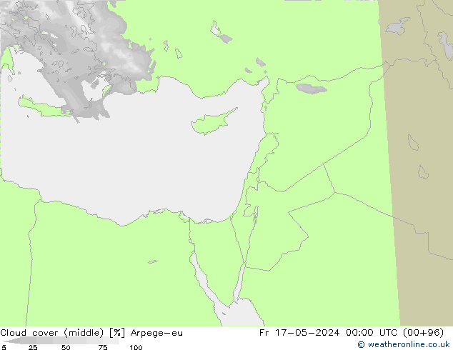 Nubi medie Arpege-eu ven 17.05.2024 00 UTC