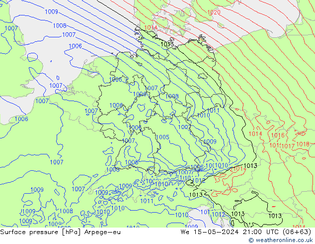 ciśnienie Arpege-eu śro. 15.05.2024 21 UTC