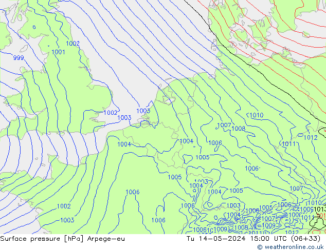 Bodendruck Arpege-eu Di 14.05.2024 15 UTC