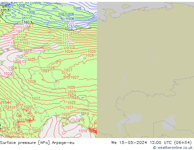 Yer basıncı Arpege-eu Çar 15.05.2024 12 UTC