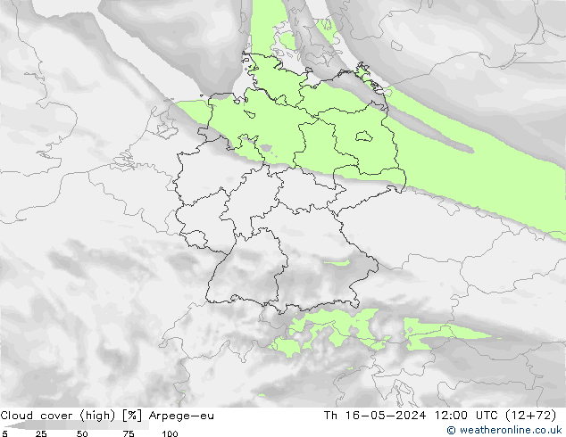 облака (средний) Arpege-eu чт 16.05.2024 12 UTC