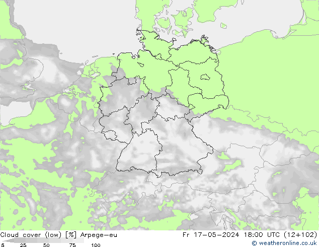 云 (低) Arpege-eu 星期五 17.05.2024 18 UTC