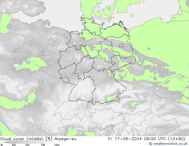 nuvens (médio) Arpege-eu Sex 17.05.2024 06 UTC