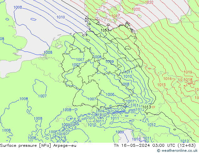 Yer basıncı Arpege-eu Per 16.05.2024 03 UTC