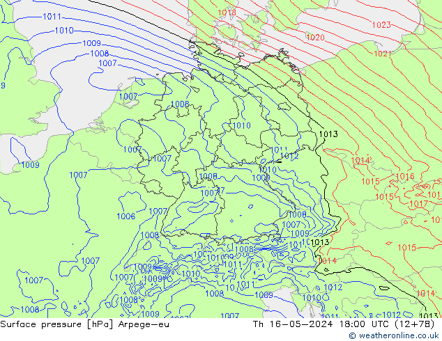 Yer basıncı Arpege-eu Per 16.05.2024 18 UTC