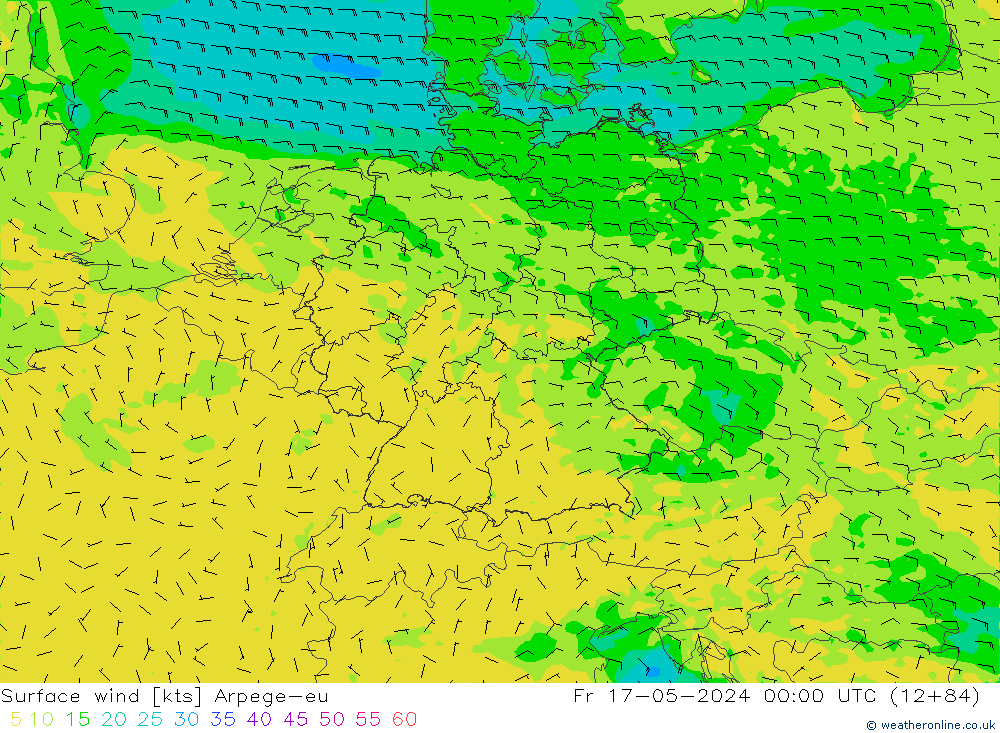 Bodenwind Arpege-eu Fr 17.05.2024 00 UTC