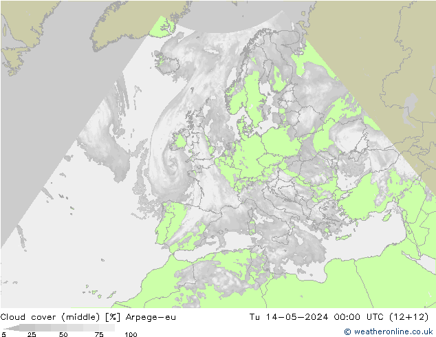 Nubes medias Arpege-eu mar 14.05.2024 00 UTC