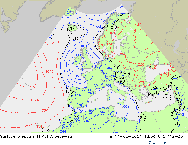 pressão do solo Arpege-eu Ter 14.05.2024 18 UTC