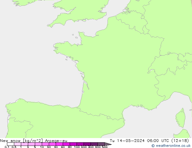 Neuschnee Arpege-eu Di 14.05.2024 06 UTC